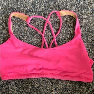 Pink lululemon sports bra